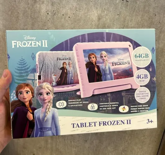 Lacrado Tablet Infantil Frozen 64Gb+4Gb Tela 7', Wi-Fi, Bluetooth, Câmera