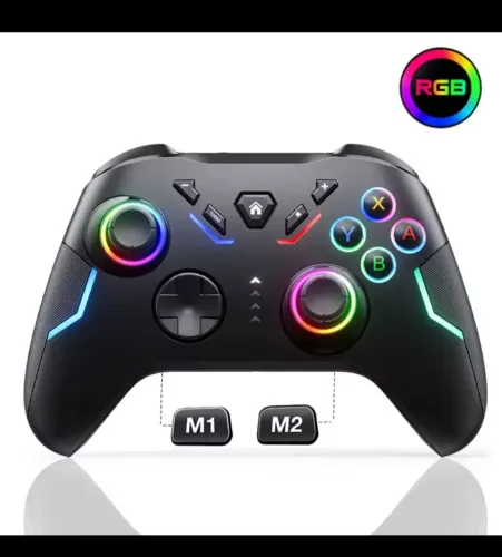 Controle Gamer RGB Sem Fio - Experiência Imersiva!