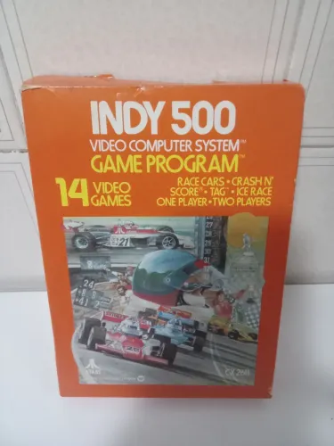 Jogo game antigo raro Indy 500 Atari 2600 na caixa manual excelente 
