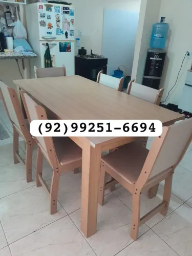 mesa de jantar 6 lugares+ montagem