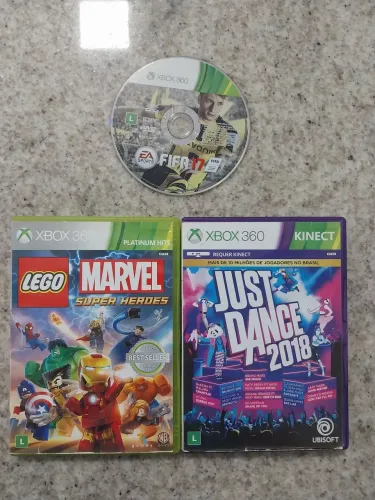 Jogos Xbox 360 - FIFA 17, Lego Marvel e Just Dance 2018(VENDO SEPARADAMENTE)