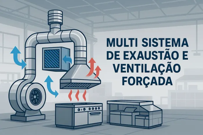 Sistema de Exaustão e Ventilação  para Cozinha Industrial