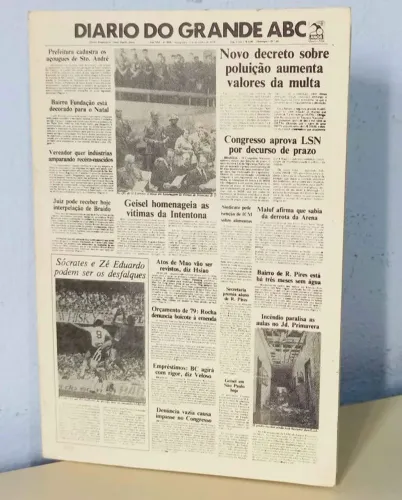 Miniatura antiga do Jornal Diário do Grande ABC de 1978