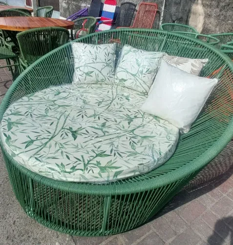 Sofá chaise em corda naval