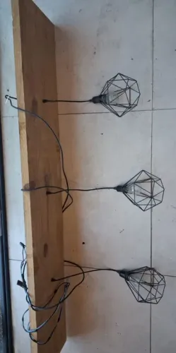 3 Pendentes de Metal para Iluminação