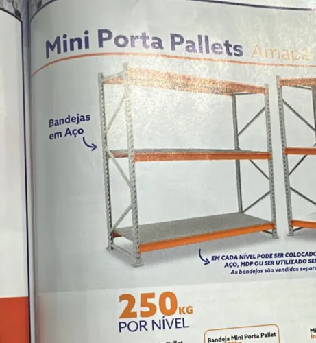 Rack plateleiras e Gôndolas série pesada 