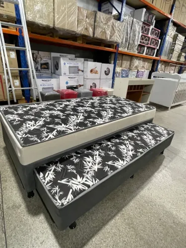 Cama Box de Casal com Cama Auxiliar
