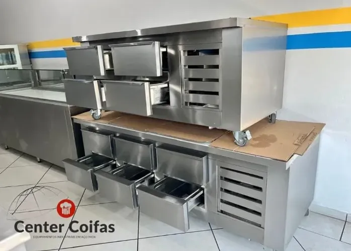 BALCAO 04 GAVETAS REFRIGERADO PARA HAMBURGUERIA