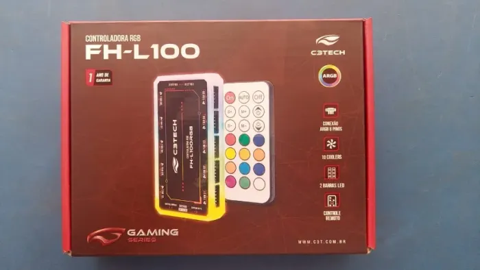 CONTROLADOR DE FAN RGB FH-L100 C3TECH NOVO LACRADO FRETE GRÁTIS PARA MACEIÓ