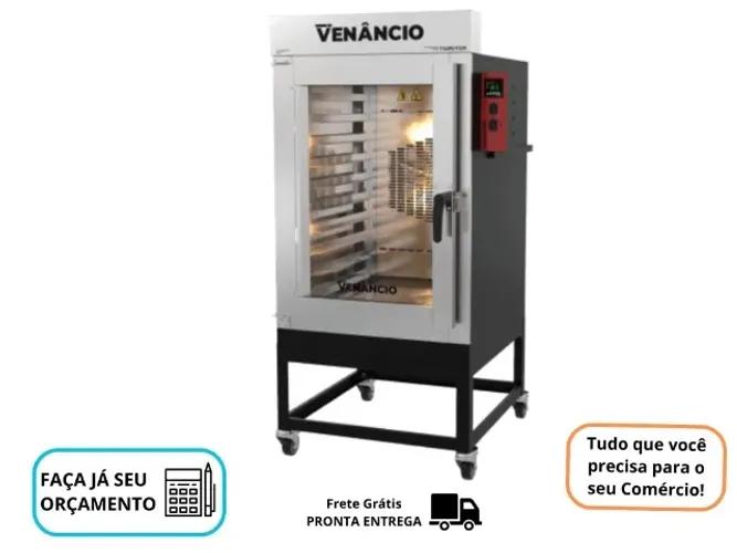 Forno Turbo Elétrico 10 Esteiras Venâncio Trifásico 220V