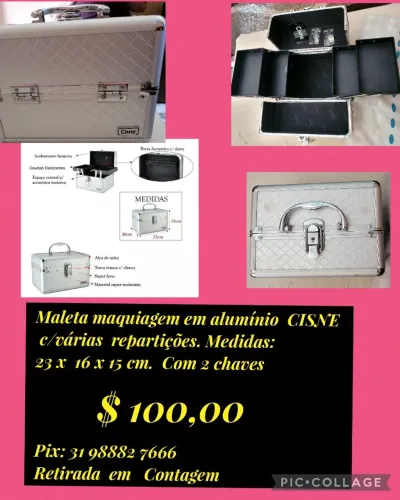 Maleta de maquiagem em alumínio 