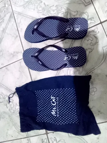 Chinelo Mr. Cat Azul na Sacola Original RARIDADE NUNCA USADO Num 41