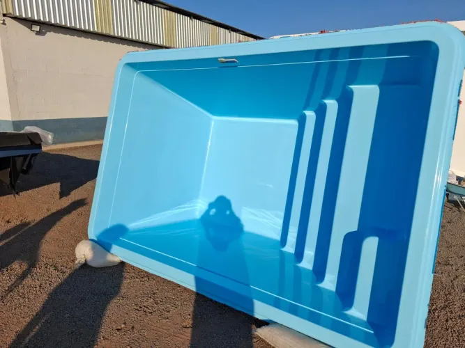 Piscina de fibra retangular 3 metros