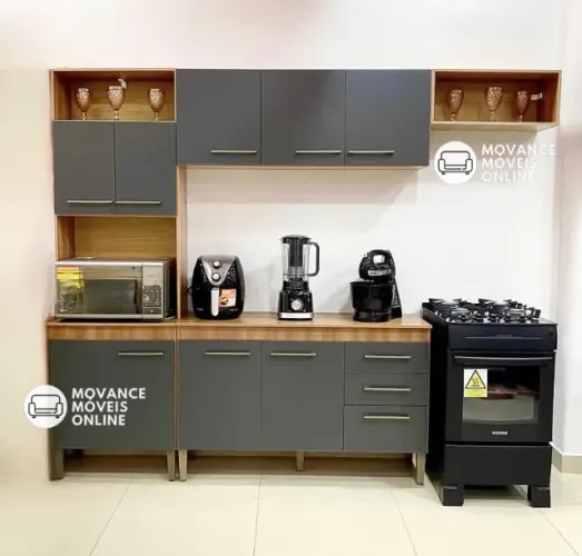 Armário de Cozinha 8 Portas e 3 Gavetas Nova
