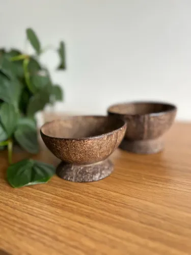 2 Bowls Casca de Coco Pote Utilidades Domésticas