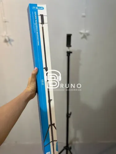 Tripé Telescópico para Câmera e Celular - 210cm