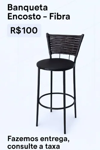 Banqueta encosto fibra sintética R$100 fazemos entrega consulte a taxa!!!