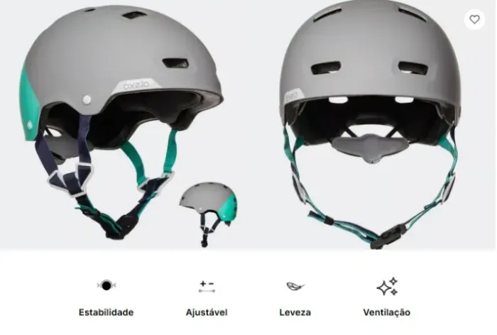 Capacete Oxelo infantil para esportes radicais