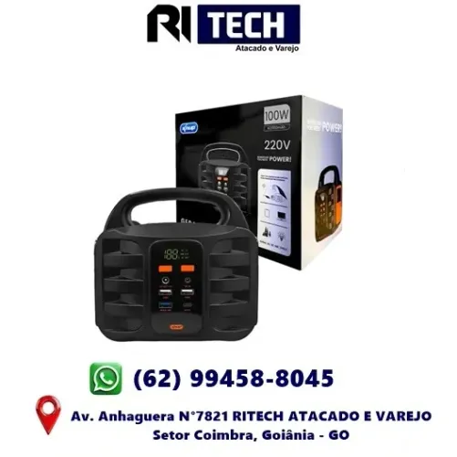 Bateria Lítio Gerador Energia Senoidal 100w 220v Portátil 42000mAh