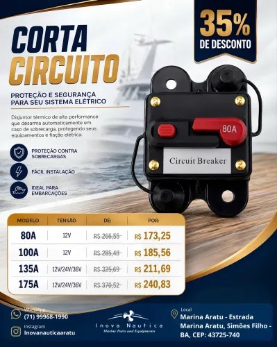 Disjuntor Corta-Circuito Náutico