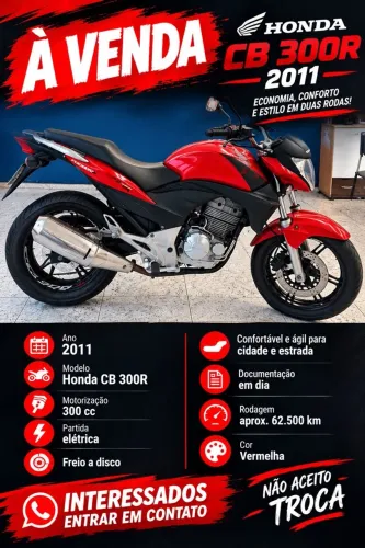 HONDA CB 300R 2011 ? À VENDA