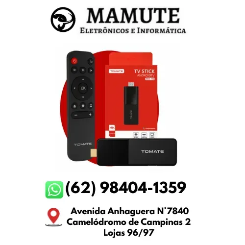 My Stick Android TV Tomate 4K c/ Google Assistente Transforma TV em Smart
