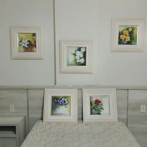 Quadros Decorativos Flores com Moldura