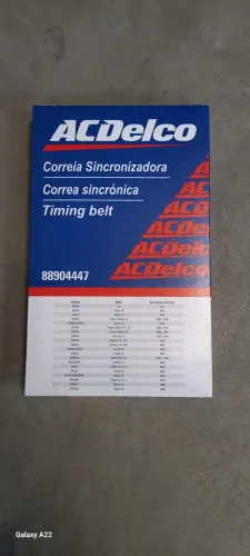 3 peças originais GM: Correia dentada ACDELCO/ válvula termostatica/ silindro mestre 