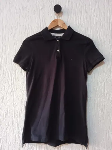 camisa polo tommy hilfiger azul escura tam p