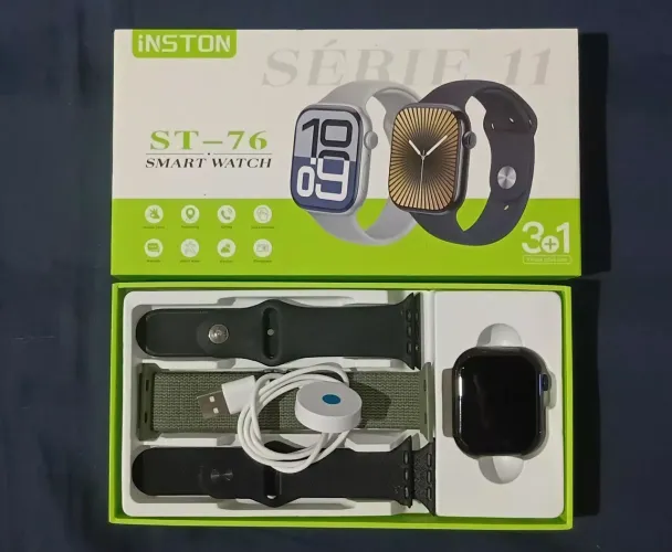 Smartwatch Moderno e completo, perfeito para quem quer praticidade no dia a dia!