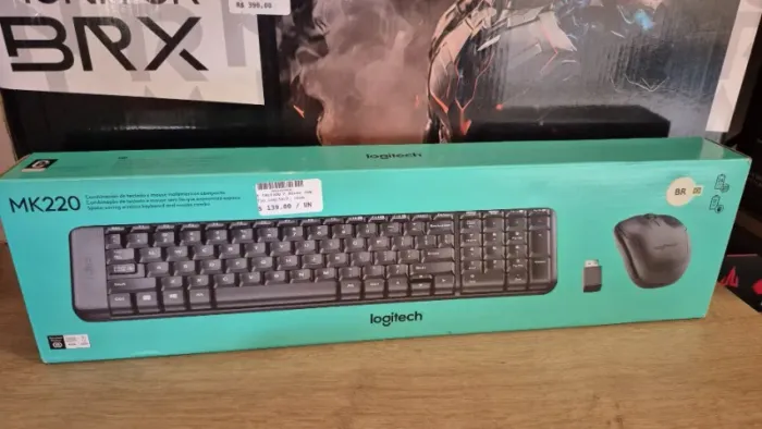 Kit teclado e mouse sem fio Logitech, novo, lacrado, com garantia!