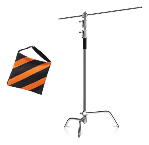 Tripé Iluminação Profissional Century Aço Inox Inoxidável 3,30m Girafa NOVO