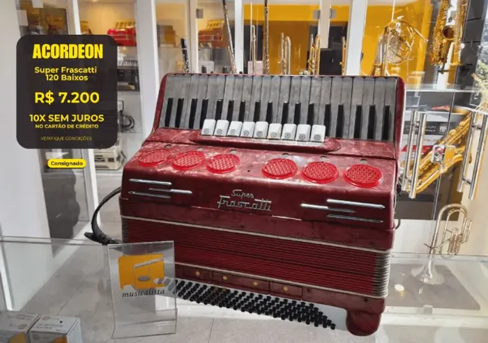 Acordeon 120 baixos Super Frascatti