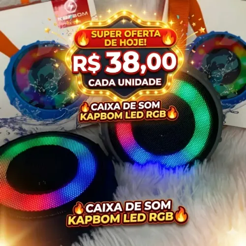 Caixa de Som Bluetooth Kapbom - À Prova D'água e Som Potente!