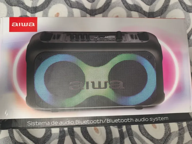 Caixa De Som Aiwa Boombox Plus Awpoh35 600w Bluetooth Usb Fm.. NOVA COM MICROFONE... VALOR