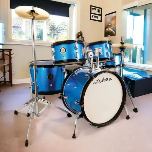 Bateria Turbo Jr. - Azul Sparkle Profissional