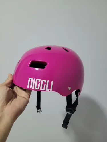 Capacete patins e skate Niggle tamanho M rosa