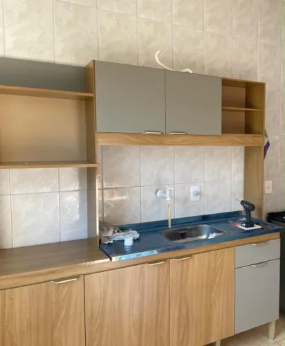 Móvel de cozinha com pia