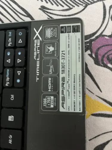 Notebook acer aspire X