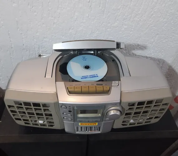 Som rádio antigo JVC toca CD toca FITA anos 80 funcionando RELIQUIA 