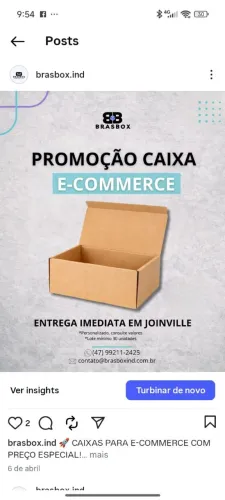 Caixas de papelão direto de fábrica em Joinville sc