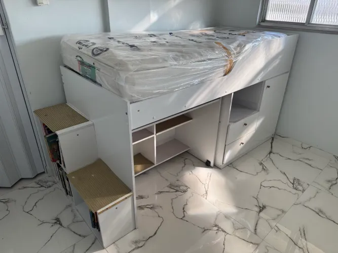Cama Multifuncional SOLTEIRO + Colchão Flex