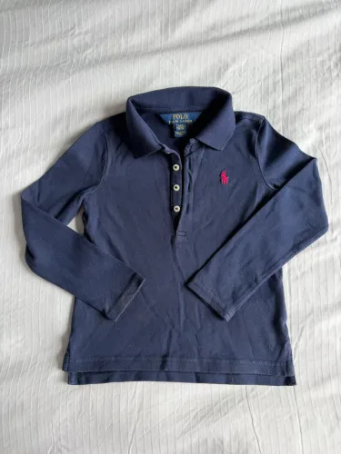 Camiseta Polo Ralph Lauren Manga Longa - Menina 4T