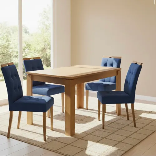 Conjunto Toscana Blue 4 Lugares