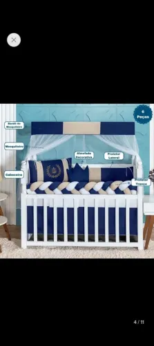 Kit berço completo com 6 peças amaricano e nacional 