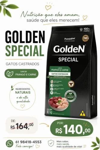 Ração Golden Carne e Frango Castrado 