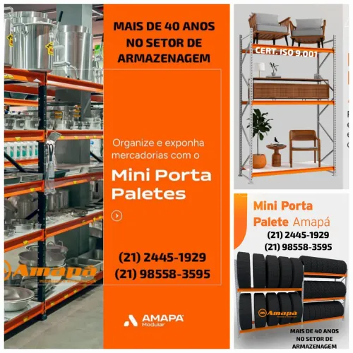 Mini Porta Pallet Amapá Estantes para Cargas Pesadas