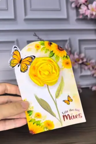 Mimo dia das mães xuxinha cetim com cartão