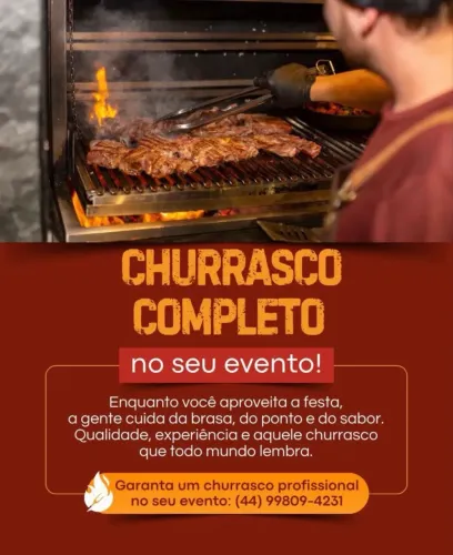 Churrasqueiro para evento