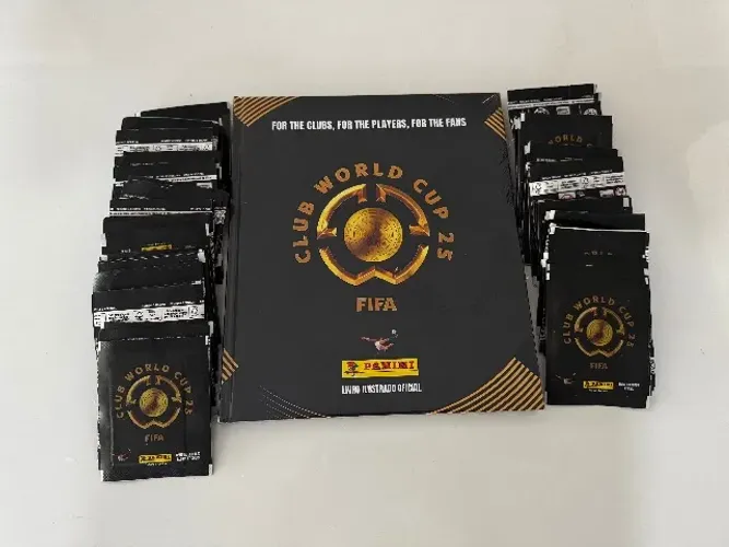 Album mundial fifa 2025 capa dura + 100 envelopes lacrados